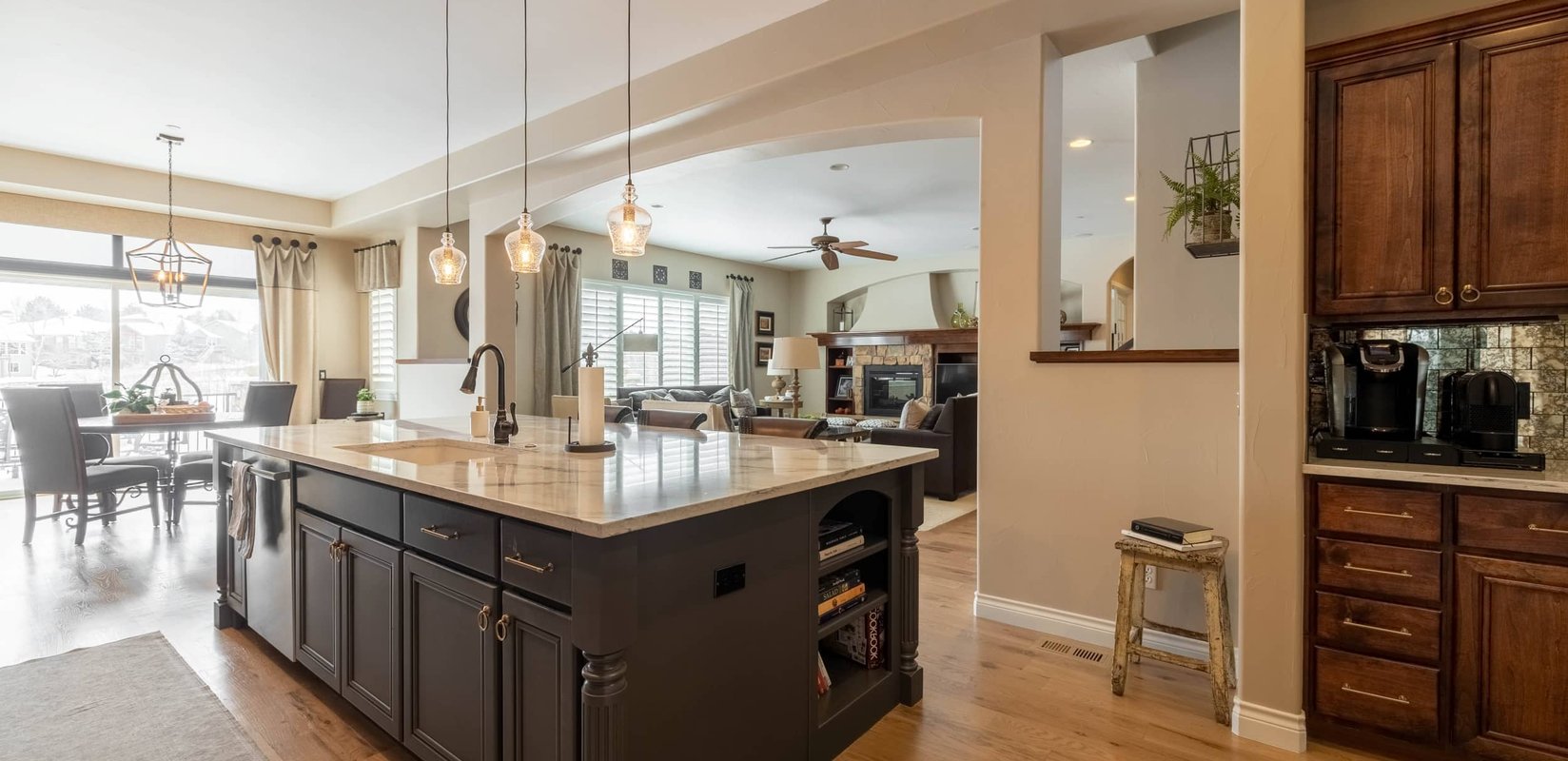 Clean residential kitchen in a rental home
