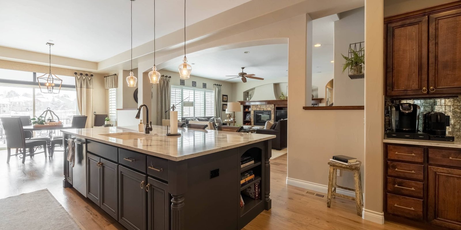 Clean residential kitchen in a rental home
